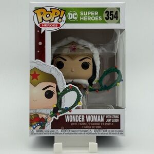 Funko Pop Wonder Woman #354 with string light lasso